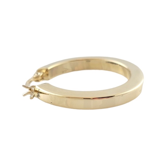 14K Yellow Gold Circle Hoop Earrings #16783 - Picture 4 of 11